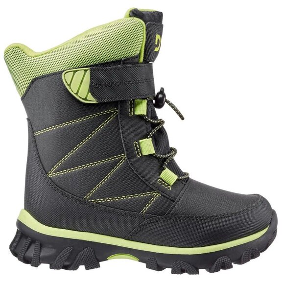 DSG Boys Youth 1 Black Green Menace 100g Insulated Winter Snow Boots - Picture 1 of 8